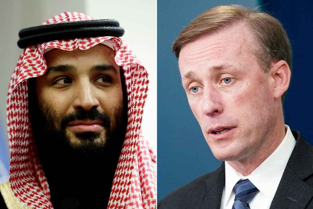 سوليفان يبحث مع ولي العهد السعودي جهود منع توسع الصراع في غزة