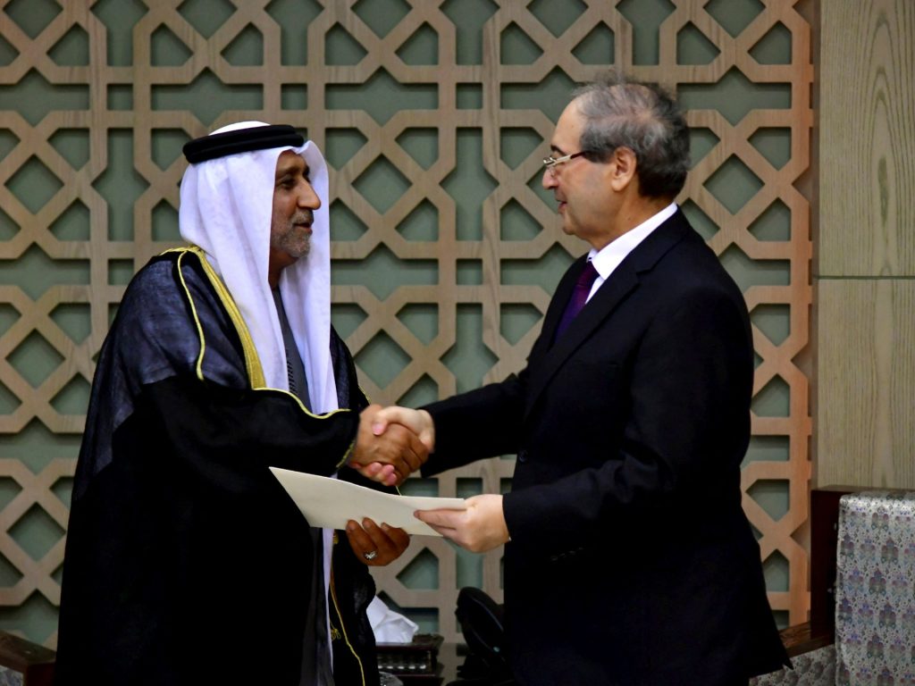 الإمارات تعين أول سفير لها في سوريا منذ عام 2011