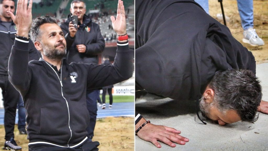 “سجدة شكر”.. مدرب فرنسي يصنع الحدث في الجزائر