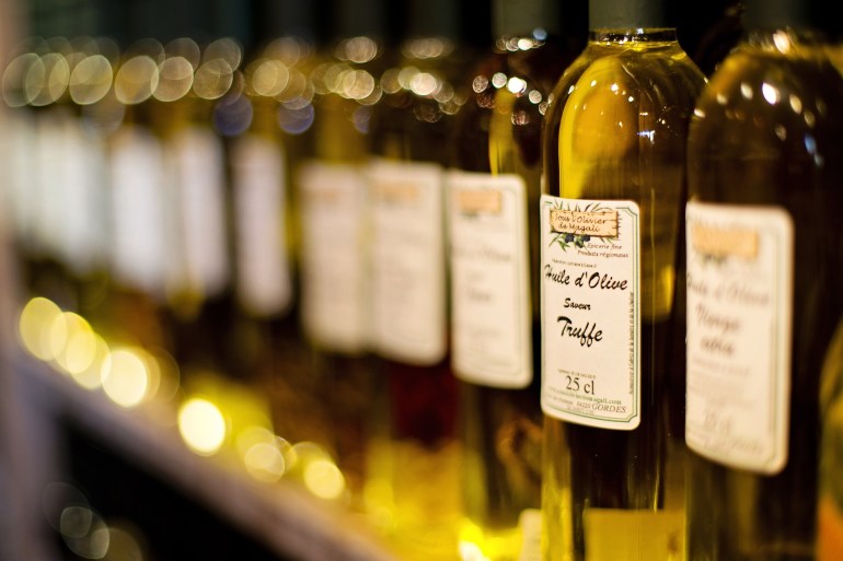 Olive oil, Truffle oil, Mediterranean image. Free for use.