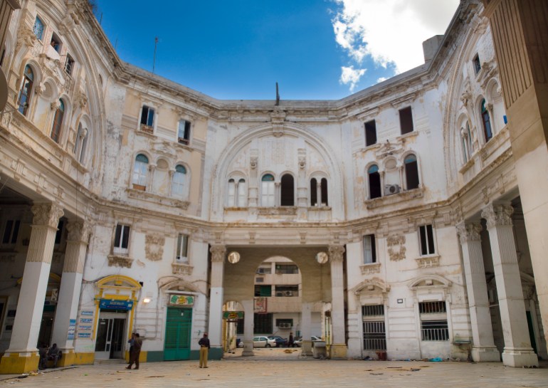 TRIPOLI, LIBYA - OCTOBER 22: Building from the italian settlement, Tripolitania, Tripoli, Libya on October 22, 2007 in Tripoli, Libya. (Photo by Eric Lafforgue/Art in All of Us/Corbis via Getty Images)