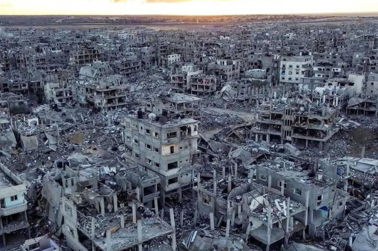 الدمار في مدينة رفع بقطاع غزة