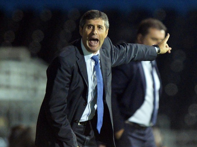 Saudi Arabia's head coach Juan Ramon Lopez Caro reacts during an international friendly soccer match between Saudi Arabia and Australia at Craven Cottage in London, Britain, 08 September 2014.
