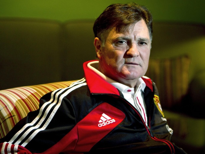 Chinese National soccer team head coach Jose Antonio Camacho gestures during an interview in Jerez de la Frontera, Cadiz, Andalusia, southern of Spain on 11 January 2013. China is on Cadiz to prepare their next four friendly matches, the next one against Cadiz CF, currently in Second Division, upcoming 17 January.