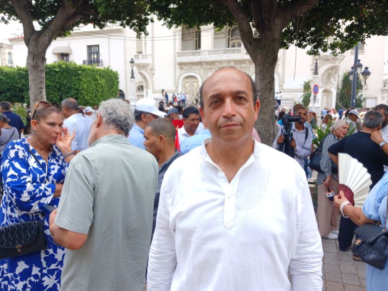 صورة 6: حسام الحامي منسق عام ائتلاف صمود/العاصمة تونس/آب/أغسطس 2025 (خاصة)