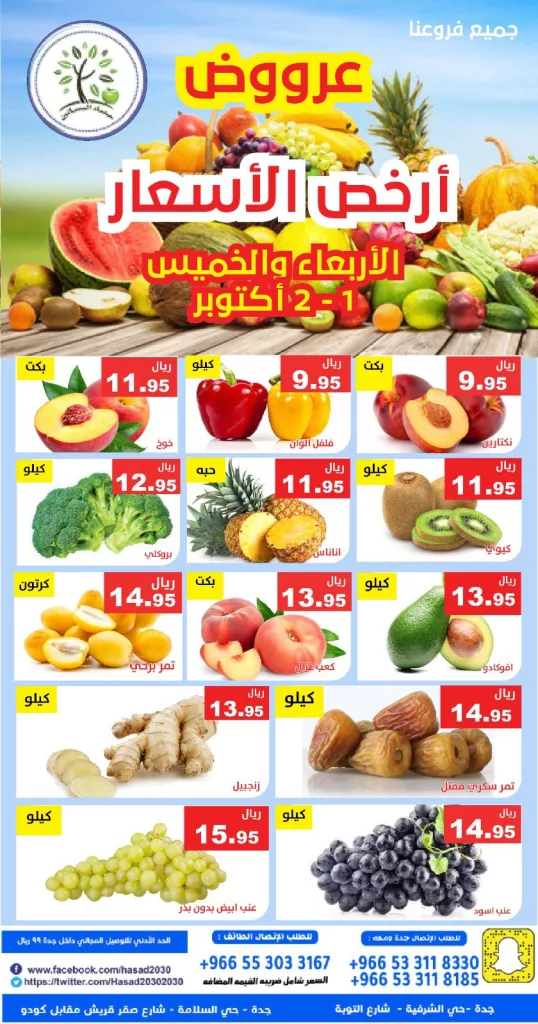 557619758 1131421855763168 1502850308307519777 n - عروض مؤسسة حصاد البساتين في جميع الفروع 2 اكتوبر 2025
