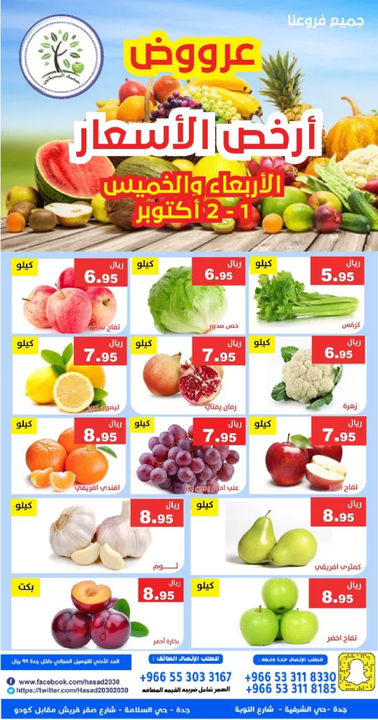 558312889 1131421899096497 6277854833685932895 n - عروض مؤسسة حصاد البساتين في جميع الفروع 2 اكتوبر 2025