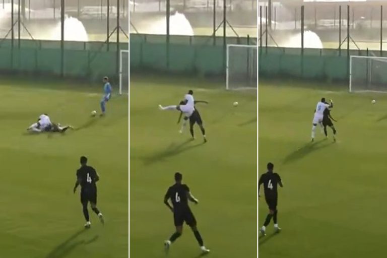 بالفيديو.. لقطة مصارعة لدوران في أول مشاركة مع فريقه الجديد