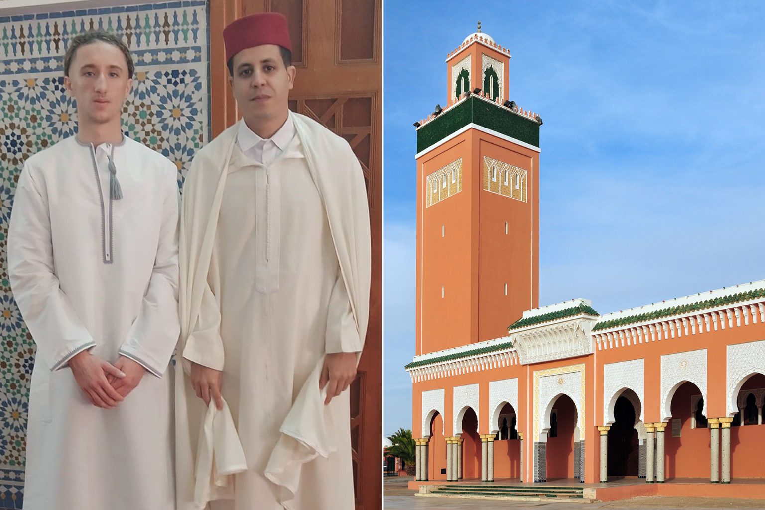 نطق الشهادتين فتعالت التكبيرات.. شاب فرنسي يشهر إسلامه بمدينة العيون جنوب المغرب