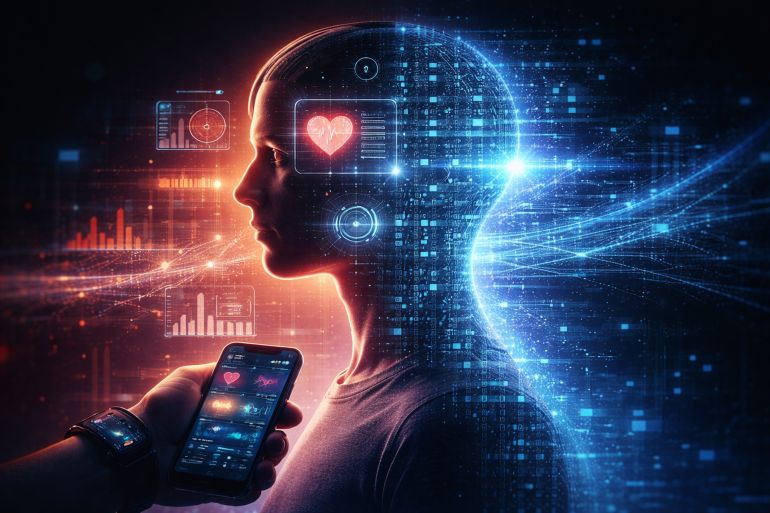 الجسد بوصفه مسألة خوارزمية المصدر: الجزيرة مولدة بالذكاء الإصطناعي